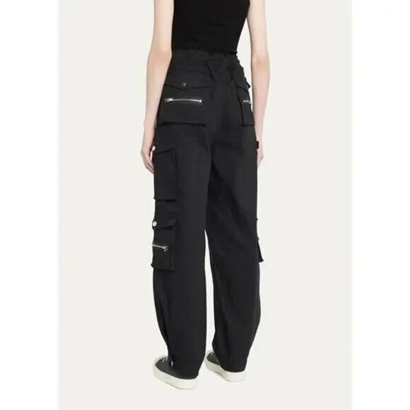 Revolve EB Denim Y2K Wide-Leg Cargo Pants High Rise Tapered Fit Black Size XXS - Picture 1 of 11